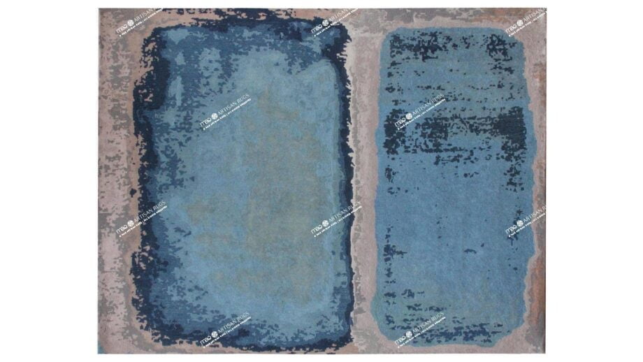 Mae Artisan Rugs | Art Rothko Blue 40280 3.00 x 2.50m 2.5m X 3m Mae Rugs Template Top View