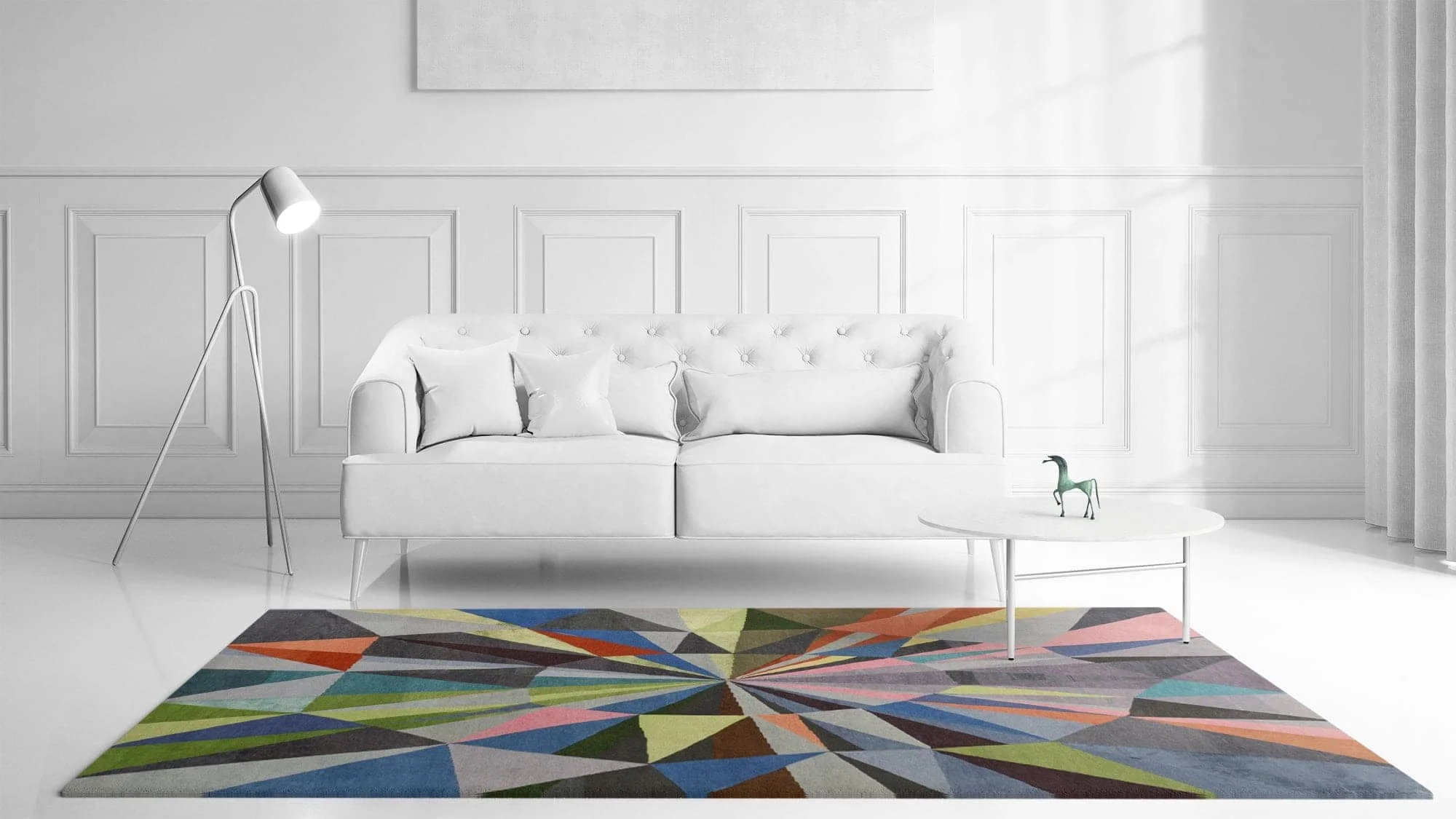 a bedroom with a bed in a room