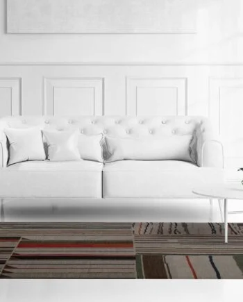 a room with a couch and a table