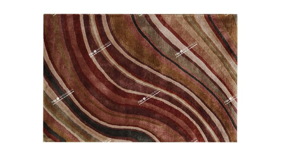 Mae Artisan Rugs | Himalaya CPCH Colour Swirl 1.47 x 1.04m 1m X 1.5m Mae Rugs Template Top View
