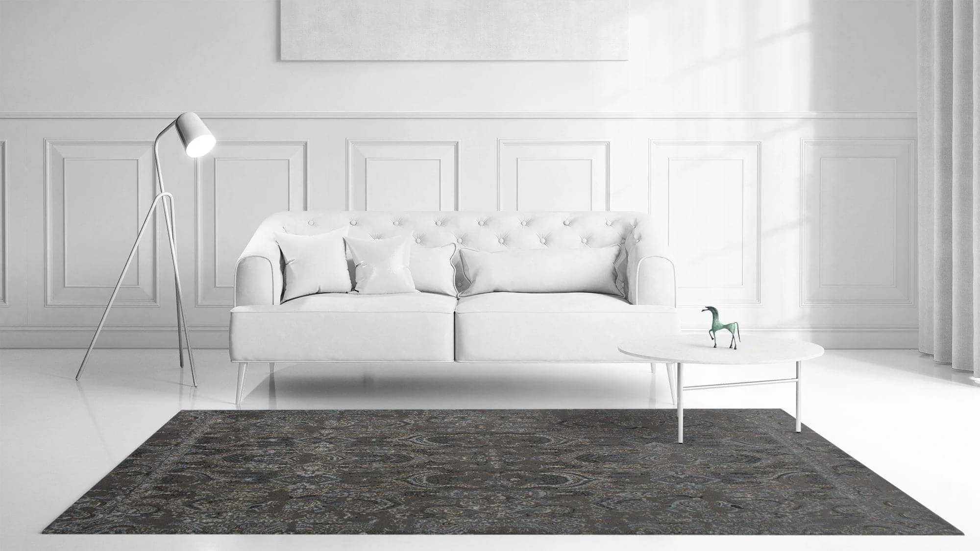 The Asian modern - vintage - the asian 2351 7 - 3.00 x 2.50m - 2.5m X 3m - Mae Rugs Template - Front View-Recovered The Asian - Image 1