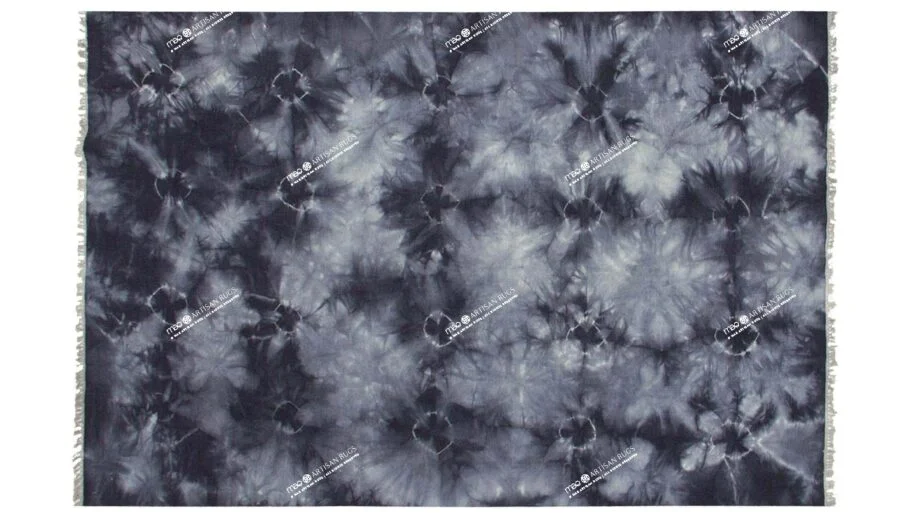 Mae Artisan Rugs | The Batic Grey Blue kelim batik greyblue 12399 2.40 x 1 .70m Fringed 240 x 170 Mae Rugs Template Top View