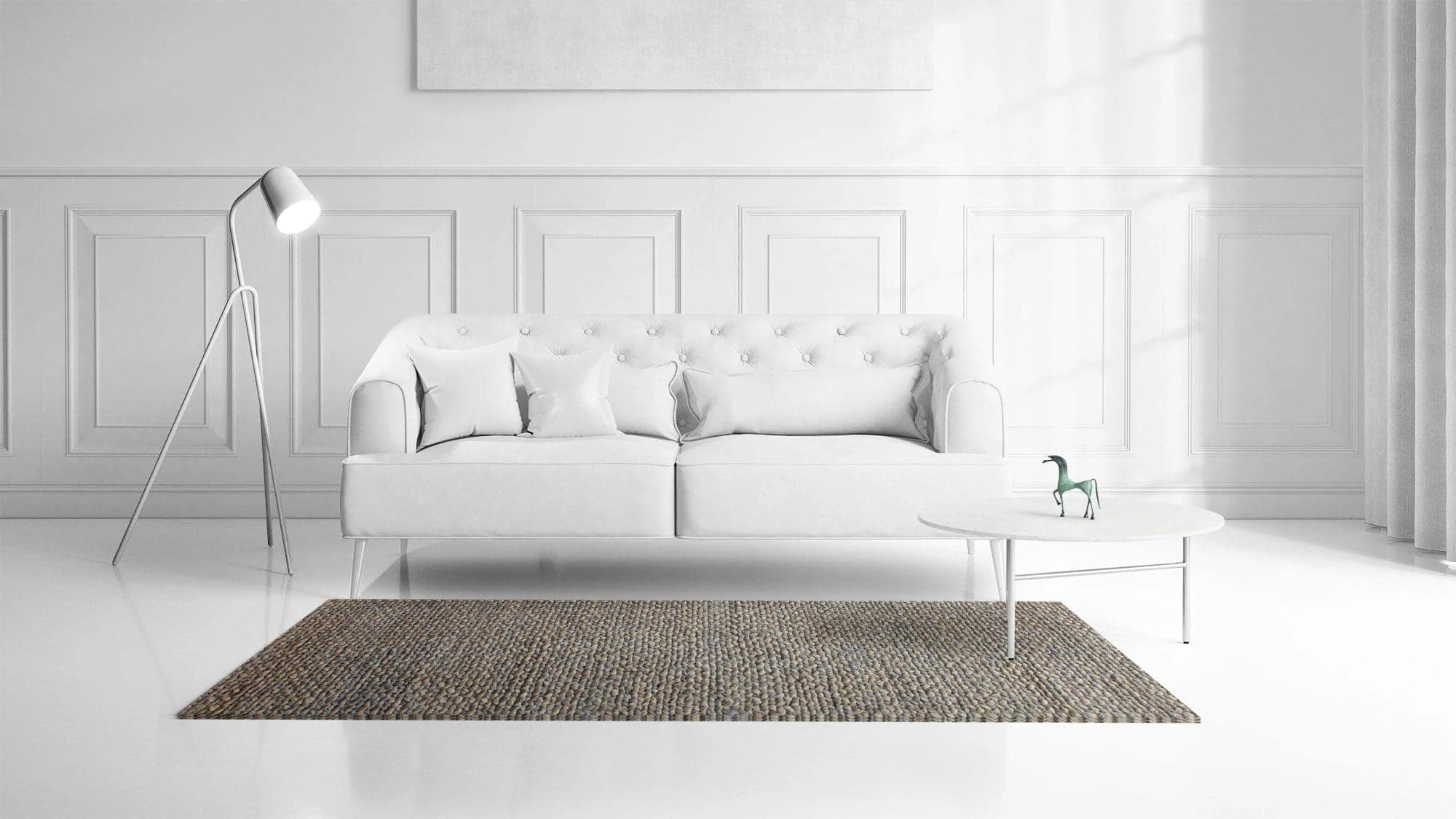 The Choti jute - choti - 4004 - 2.00 x 1.30m - 1.3m X 2m - Mae Rugs Template - Front View The Choti - Image 1