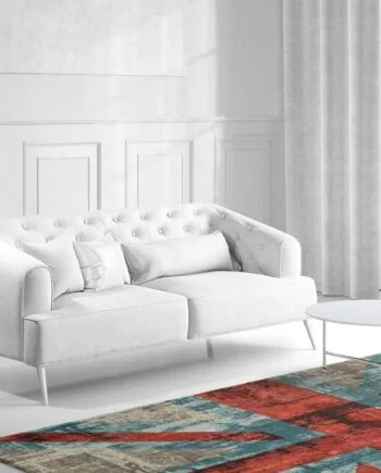 a living room filled with furniture and a large window