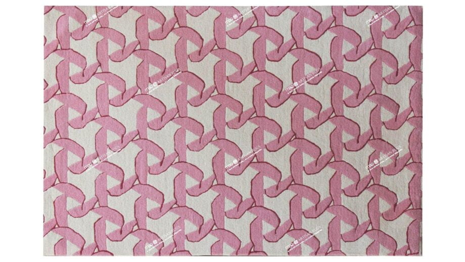 Mae Artisan Rugs | modern fan pink 40505 2.00 x 1.30m 1.3m X 2m Mae Rugs Template Top View