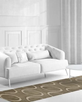 a living room filled with furniture and a large window