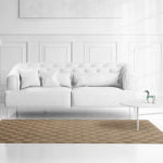 a large bed in a room