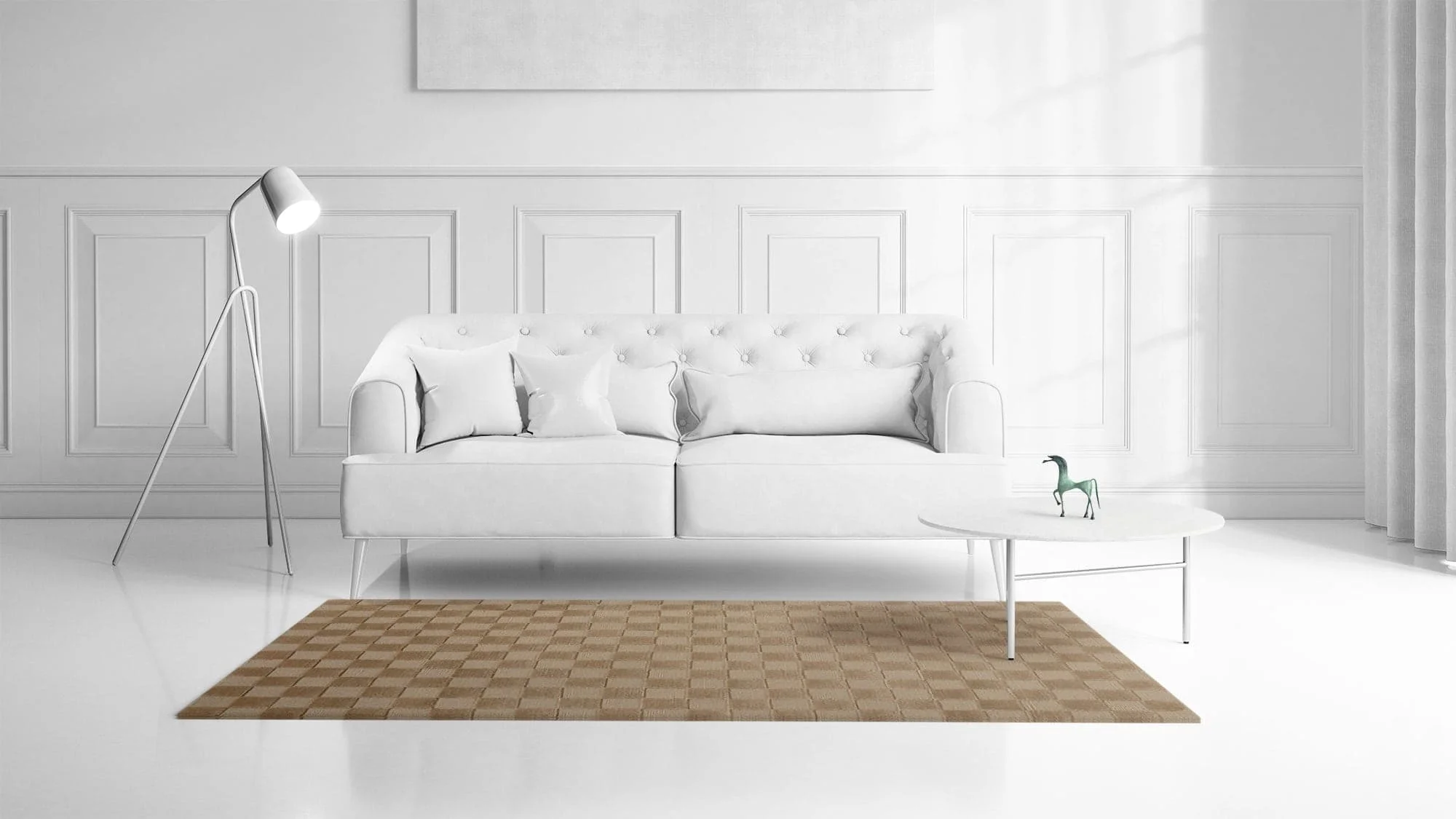 a large bed in a room
