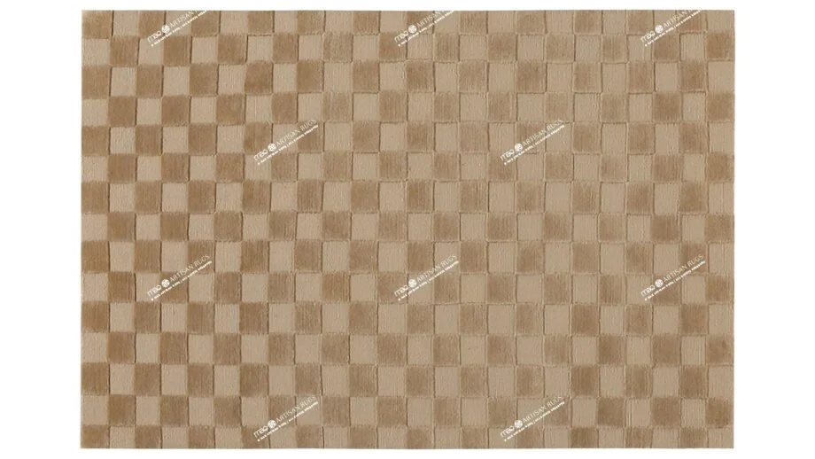 Mae Artisan Rugs | Himalaya Chess Board Biscuit C1270 1.98 x 1.34 1m X 2m Mae Rugs Template Top View