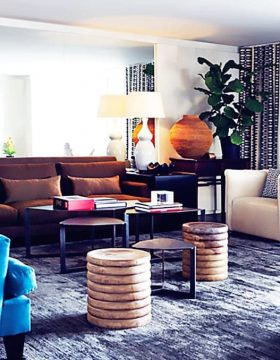 living room furniture on a rug