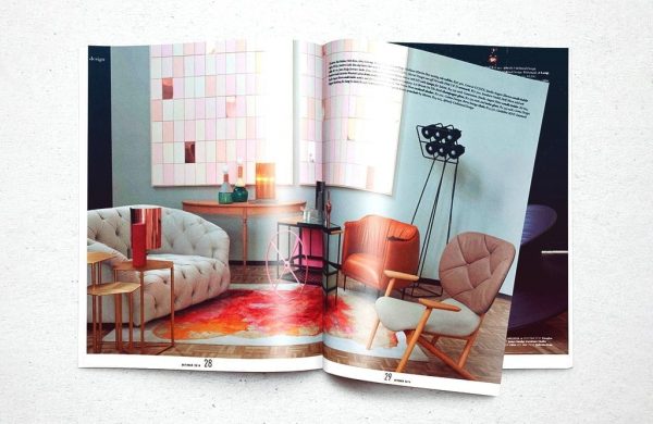 A magazine feature on Mae Artisan Rugs